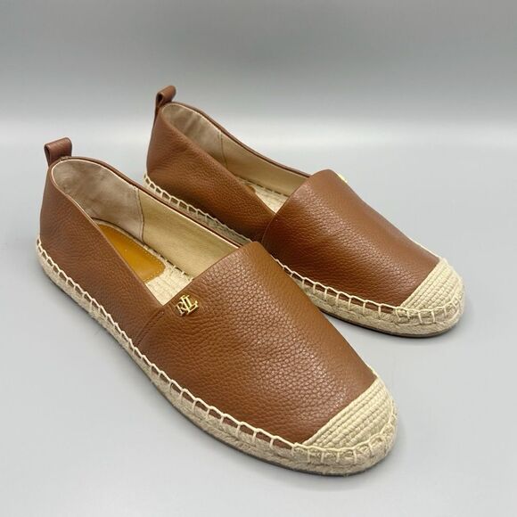 Lauren Ralph Lauren Cameryn IV Tumbled Leather Espadrilles - Picture 2 of 5